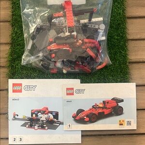 LEGO City Ferrari Red & Black Race Car & Pit Stop Set